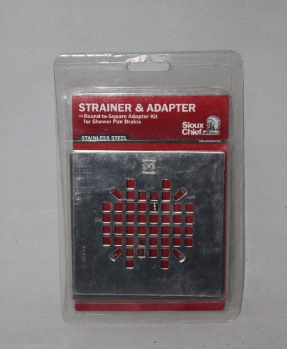 Sioux Chief Stainless Steel Strainer &amp; Drainer &#034;Round To Square Adapter Kit&#034;