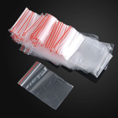 Wholesale 200PCS 4*6CM Zipper Reclosable Bag Ziplock Grip Seal Clear Plastic Bag