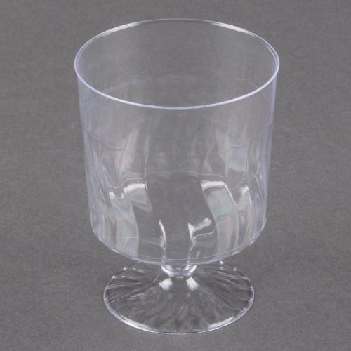 5.5 oz. Clear Plastic Wine Cup - 1 Piece 240 / CS - FAST Shipping