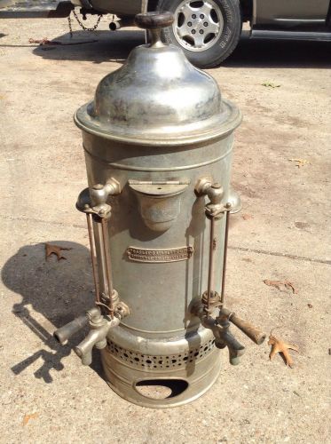 ANTIQUE COMMERCIAL HOTEL DINER DUAL COFFEE POT SILVER COPPER PEASLEE GAULBERT