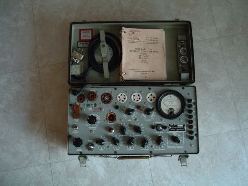 Vintage hickok army military tube tester tv-7d/u w/ manual navair 16-45-637 for sale