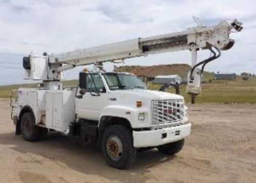 GMC Topkick Single Axle with Altec Digger Derrick Truck