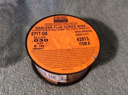 Chicago Electric Gasless Flux Cored Wire 2 Pounds Italy Lightly Used Solder