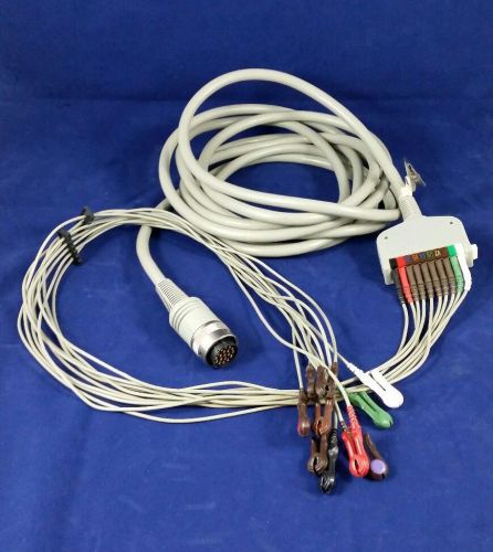 Quinton Q-4500 Patient Cable w/  Q4500 EKG Leadwire Set  019420-003 Leads