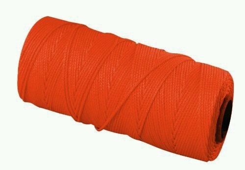 Bon 11-879 18 No.80m EZC Bricklayers Braided Nylon Line, Neon Orange