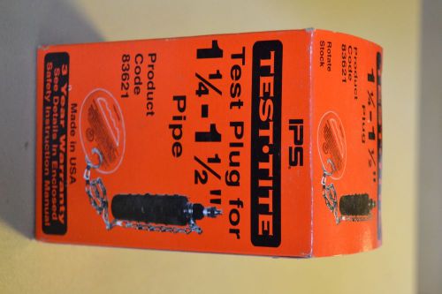 IPS TEST TITE 83621 PNEUMATIC TEST PLUG FOR 1 1/4&#034; - 1 1/2&#034; PIPE , MADE IN USA!