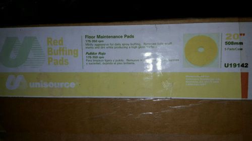 box of 5 red buffing pads 20in