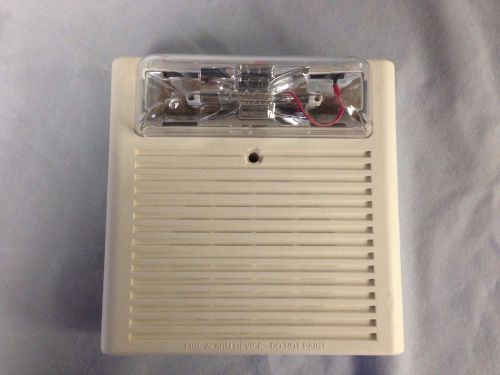Wheelock as-24mcw fire alarm horn / strobe white for sale