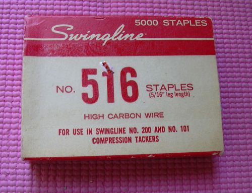 Swingline 516 high carbon wire sawtooth staples compression 5/16 leg length 5000 for sale