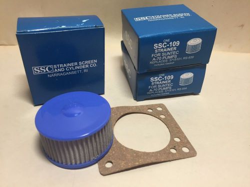 Ssc-109 (3) strainer kits for suntec a, beckett oil burner pump  w/gasket 3 gph for sale