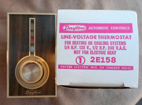 Dayton 2e158 line voltage thermostat new in box--old stock for sale