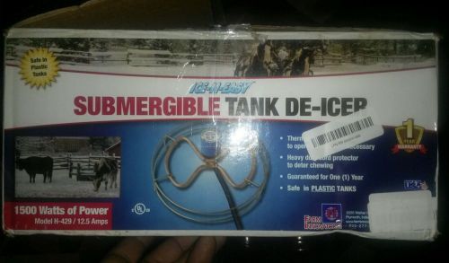 Ice-N-Easy Tank De-Icer , Thermostat 1500 Watts, Model H-4815, New open box