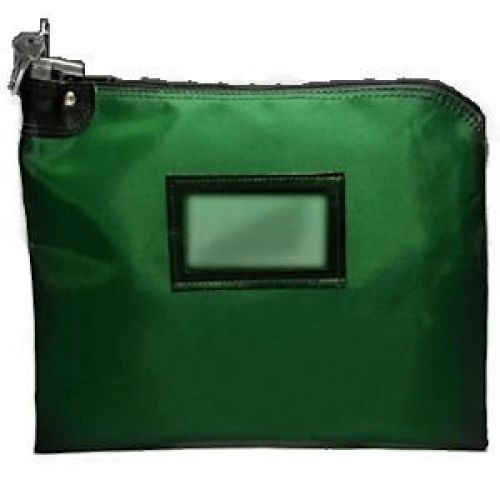 Banksupplies forest green locking courier bag (hipaa) - 15w x 11h for sale