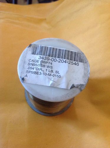 Solder roll 95/5 sn/sb .094 dia  lead free for sale