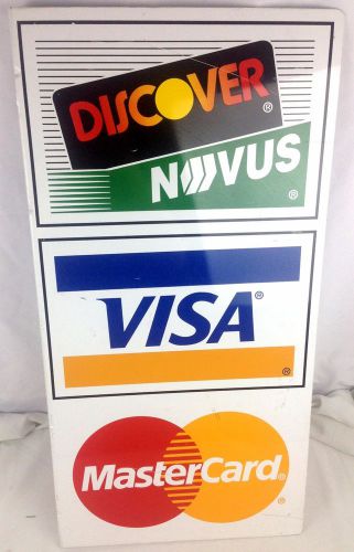 Credit Card We Accept Sign - Discover Visa and Mastercard