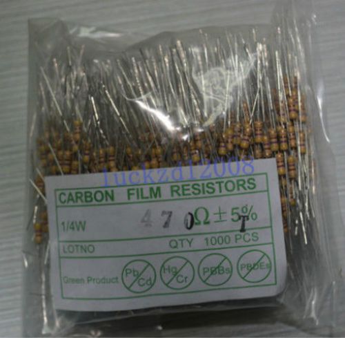 50pcs Resistor 1/4W 0.25W 470ohm Free Shipping