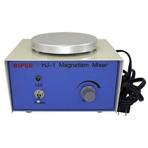 BIPEE HJ-1 Magnetic Stirrer with 8X25mm Magnetic Stir Bars, 1000ml, 2400rpm