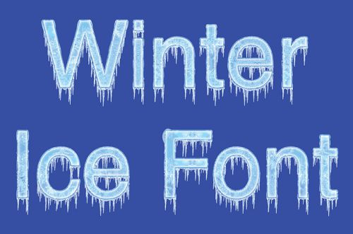 Winter ice font frost alphabet a-z numbers 0-9 symbols vector pack vol 1 for sale