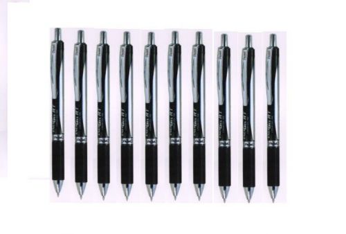 10 x Pentel ENERGEL RT BL497 Retractable Roller Gel Pen 0.7mm Medium - Black Ink