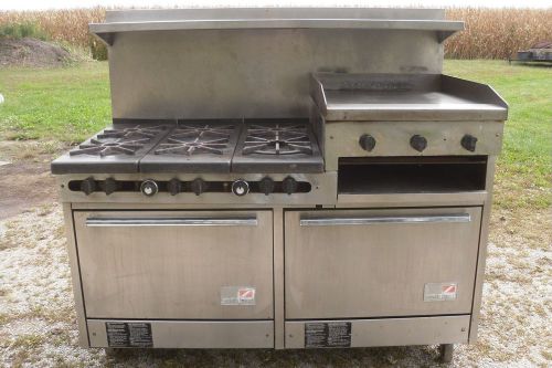 Southbend 60&#034; Commercial Range 323D 6 Burner Griddle Oven Restaurant Kitchen