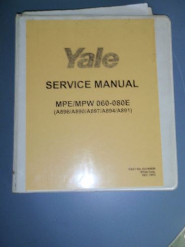 Yale service manual 524164529 _ mpe/mpw 060-080e electric lift truck forklift for sale