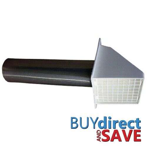 3&#034; white plastic wide mouth vent hood with bird guard for sale