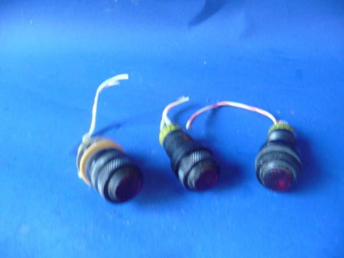 3 MARCO IND RED PANEL INDICATOR LIGHTS P/N VM300-6WT, ELECTRO SWITCH 16-30082-6