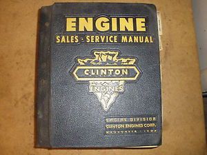 Big Vintage Old 1960&#039;s Clinton Gas Engine Sales- Service Manual Parts Lists