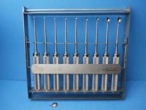 Turtle-COBB Sterilizing Rack w/COBB(Dawson-Yuhal) Curettes 11&#034;(Set of 10Pcs) OR