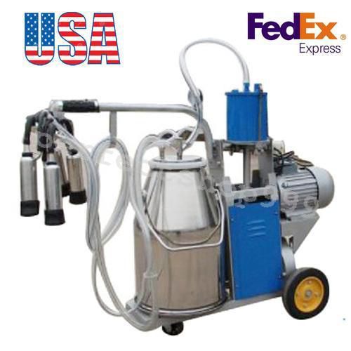 US Practical Milker Electric Vacuum Pump Milking Machine Useful For Farm 25L