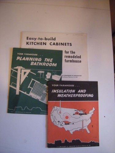 1940&#039;s FARMHOUSE BUILDING MANUALS BATHROOM KITCHEN INSULATION U.S. DEPT. OF AGR.