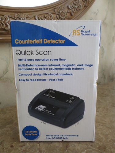 BRAND NEW~ROYAL SOVEREIGN~Counterfeit Detector Quick Scan
