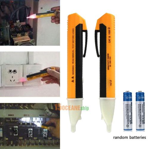 Ac electric voltage tester led light volt test pen detector sensor 90-1000v tool for sale