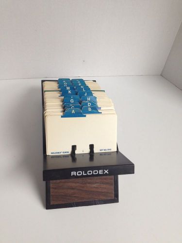 ROLODEX V-GLIDE MODEL GL-24 CARD FILE ADDRESS ORGANIZER CARDS DIVIDERS Black