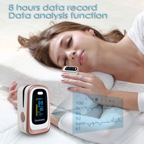 ELERA SpO2+PR+PI+ODI OLED finger Pulse Oximeter Sleep Data Record Monitor FDA CE