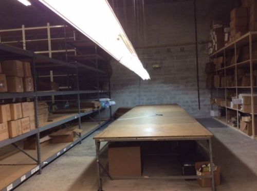 Industrial Cutting Table And Track Lighting