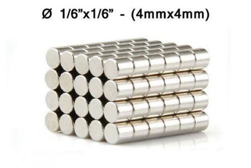 4mmx4mm Neodymium Disc Magnets - 4x4 mm - 4*4 mm - 1/6&#034;x1/6&#034; Fridge Magnet