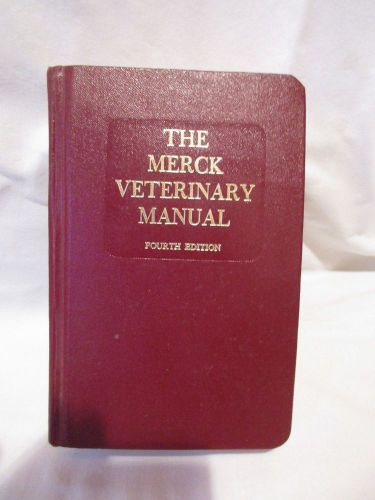 The Merck Veterinary Manual Fourth Edition Hardcover Copyright 1973 VG Condition