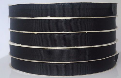 500 Yards Black Fabric Grosgrain Ribbon  3/4&#034; Bulk Craft Wedding Strong w/defect