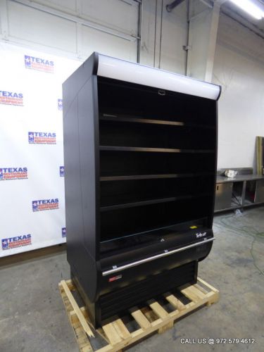 Turbo air tom-48-dxb black vertical open display case merchandiser for sale