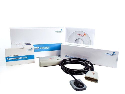Vatech EzSensor Dental Size 2 Digital 32-Bit X-Ray Sensor w/ Dock &amp; Video Disc