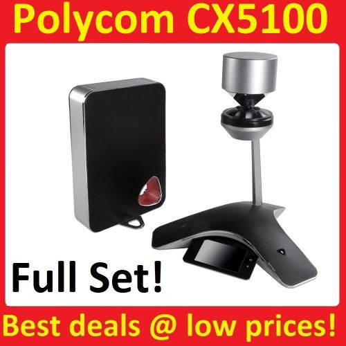 POLYCOM CX5100 1080P FOR LYNC 2013 SKYPE FOR BUSINESS 2015 FULL SET BEST PRICE