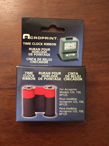 Acroprint 20-0106-002 Time Clock Ribbon Two Color Red / Blue NEW