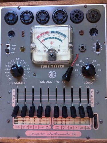 Vintage Tube Tester - Superior Instuments Model TW-11 with Wood Case