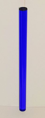 Clear blue translucent acrylic plexiglass lucite rod 1” diameter 12” inch long for sale