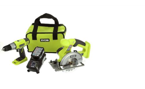 New ryobi one+ 18v lithium-ion starter combo kit,circular saw n&#039; drill(2-tool) for sale