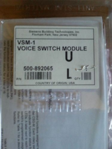 siemens vsm-1 voice switch module fire alarms new!