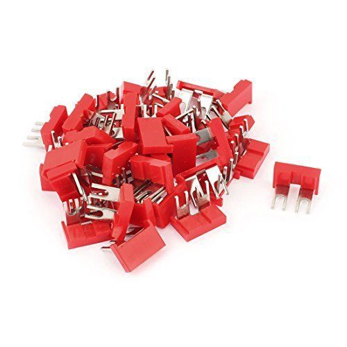 40 pcs 2 ways plug-on red terminal jumper block connector strip for sale