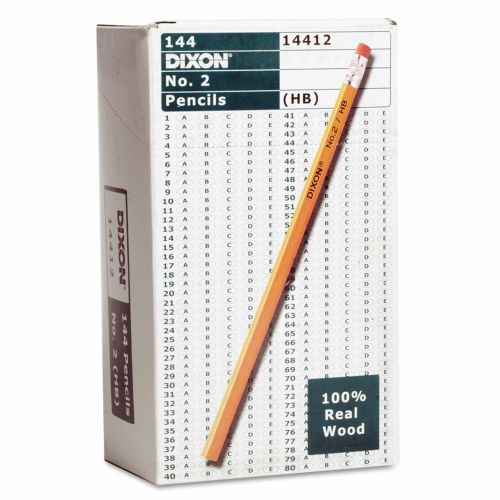 Dixon woodcase hb #2 pencils 144 per pack yellow barrel for sale