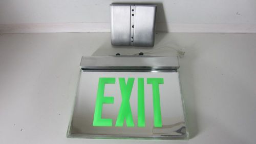 Philips Lightolier Edgelit Hanging Exit Sign Green, Mirrored - EX Series
